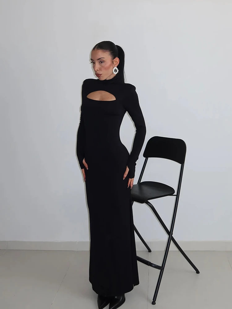 Gabrina Dames Wrap Dress | Elegante Lange Mouwen met Hoge Split 9