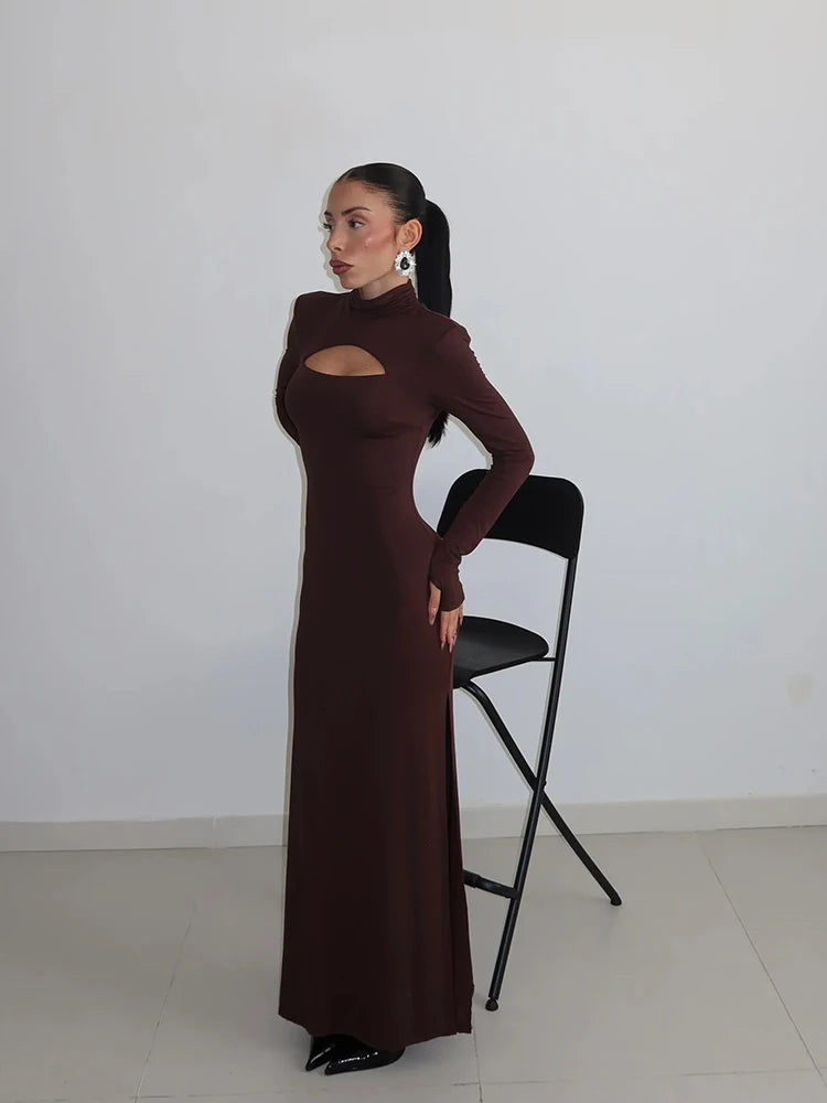 Gabrina Dames Wrap Dress | Elegante Lange Mouwen met Hoge Split 8