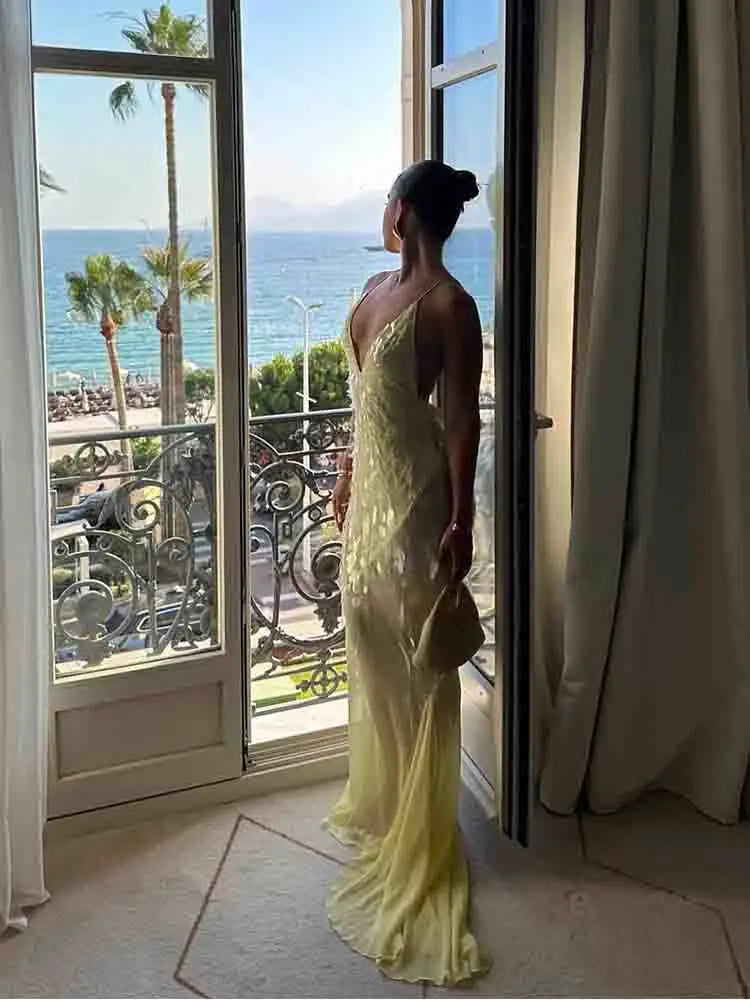 Helle Dames Maxi Jurk | Pailletten, Halterrugloos, Zomer Glamour 2