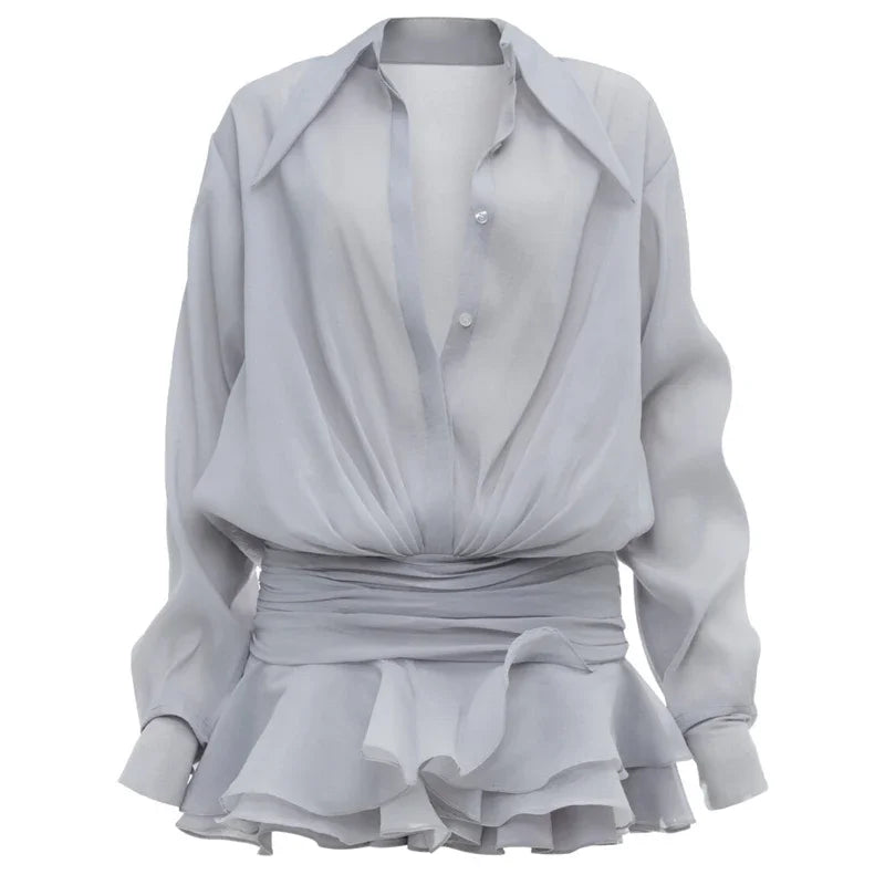 Phaedra Dames Mini Jurk | Lichtgewicht Chiffon, Doorzichtig Ontwerp voor Casual en Speciale Gelegenheden 9