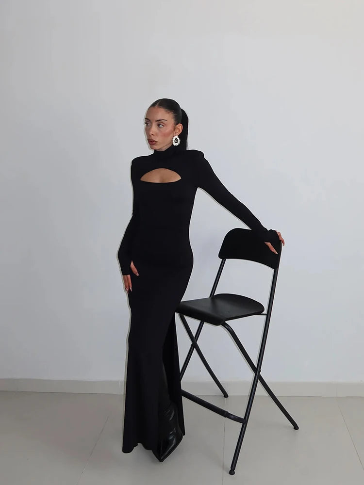 Gabrina Dames Wrap Dress | Elegante Lange Mouwen met Hoge Split 5