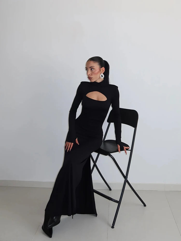 Gabrina Dames Wrap Dress | Elegante Lange Mouwen met Hoge Split 2