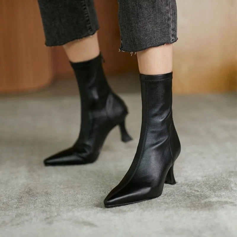 Celine Dames Enkellaarsjes | Zwarte Synthetische, Puntige Neus 6