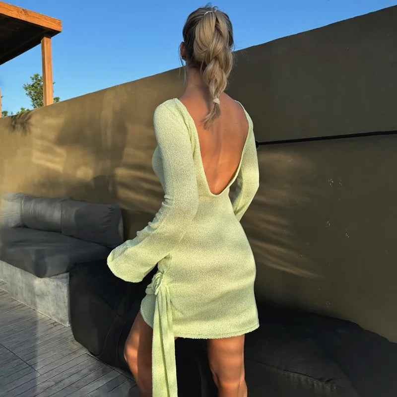 Bree Backless Bodycon Dress | Zacht Gebreid, Sexy 7