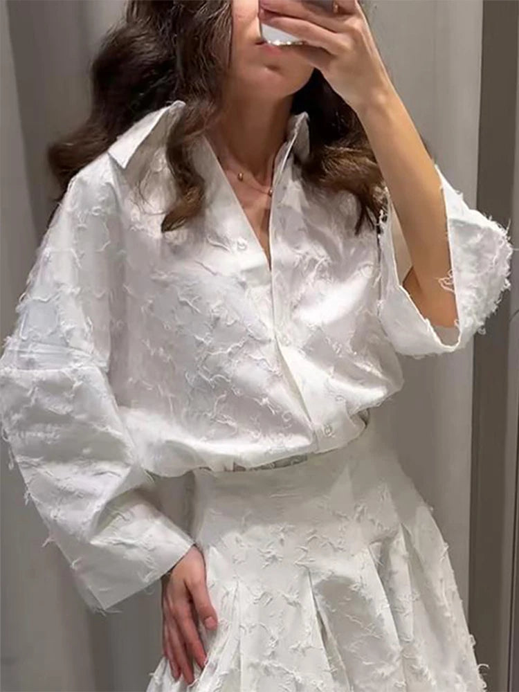 Elegante Vrouwen | Hoge Taille Geplooide Lange Rok Set Met T-Shirt-3