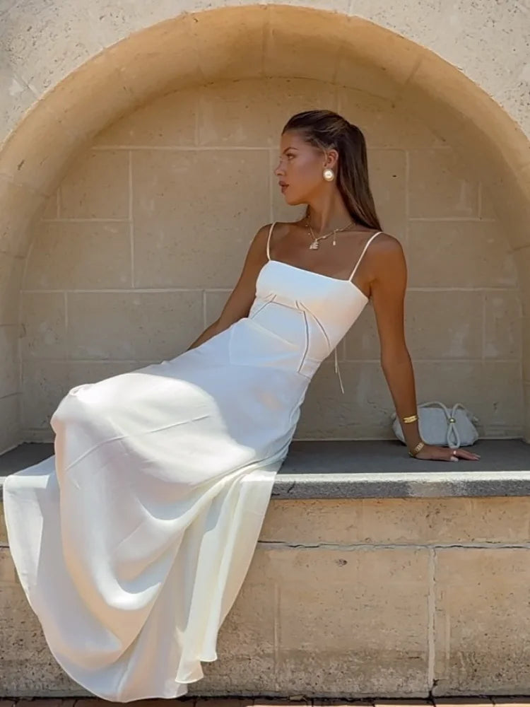 Sienna Women's Maxi Dress | Elegant Rugloze Lange Jurk van Ademend Materiaal 3