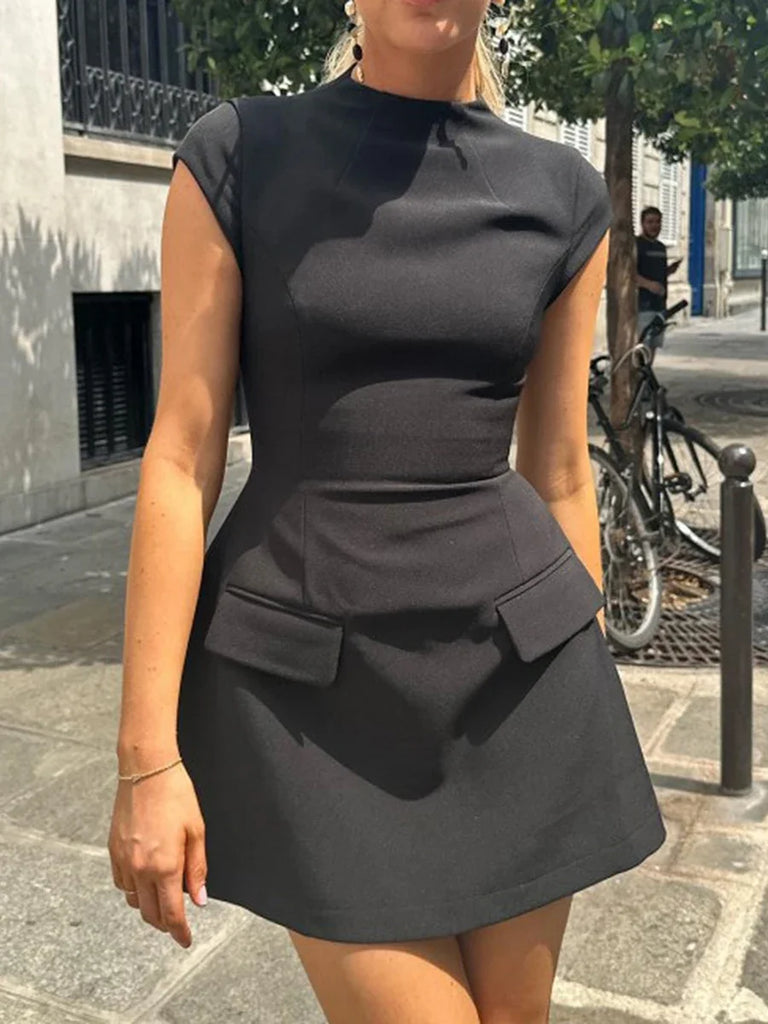 Tessa Dames Mini Jurk | Chic Cap Mouwen, Veelzijdig Ontwerp 4