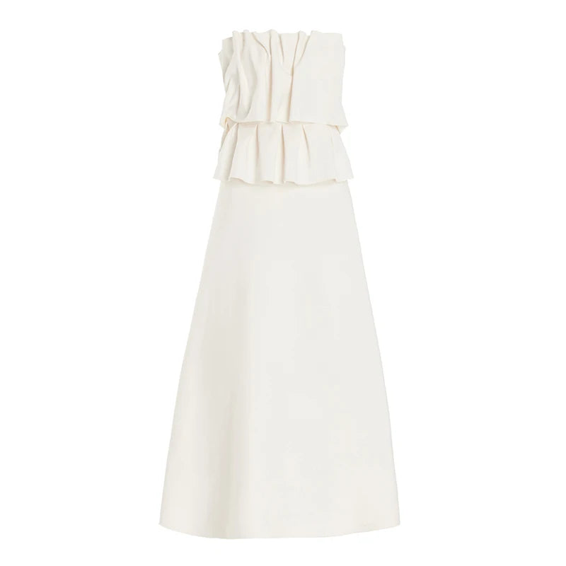 Hilda Zwarte Lange Jurk Dames | Elegante Plissé, Perfect voor Avonden 6
