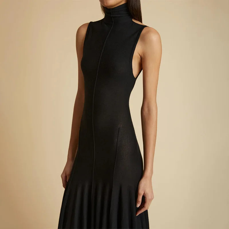 Mira Women's Lange Jurk | Diep Rugloos, Slank Ontwerp 5