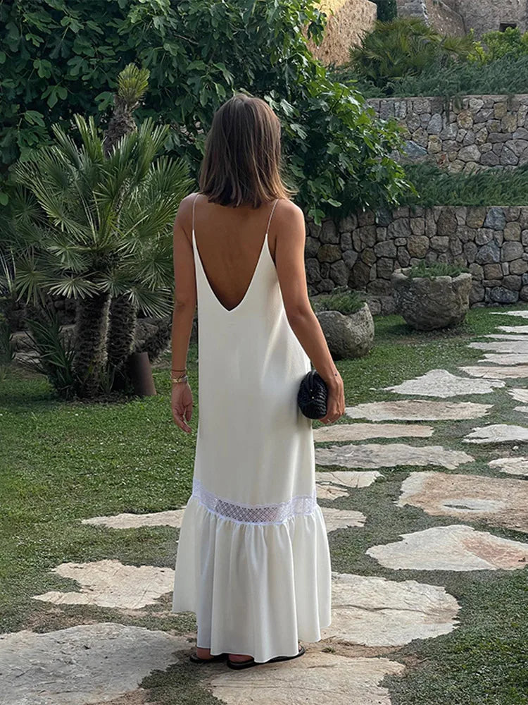 Aline Dames Maxi Jurk | Trendy Patchwork Zomerjurk 3