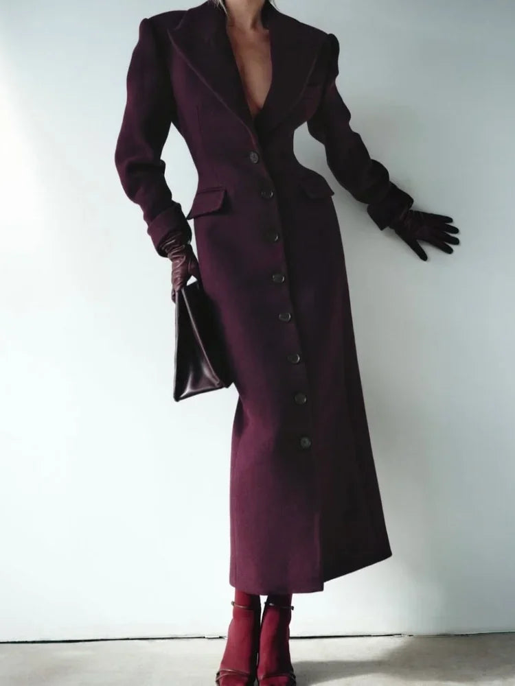 Riva Damesjas | Lange Dames Jas Winter met Flapzakken, Stijlvol en Comfortabel 3