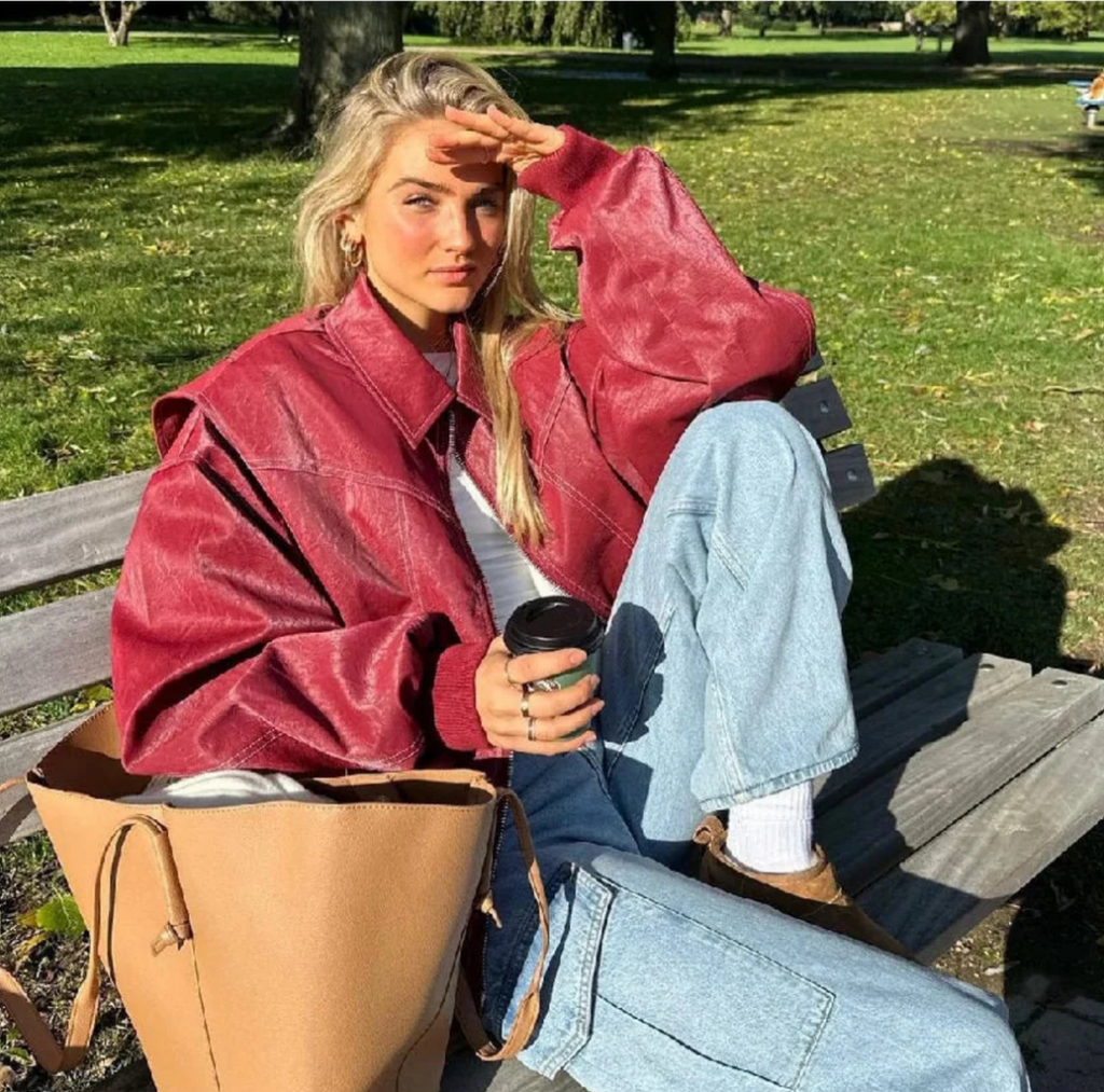 Oversized Leren Jas Dames 4