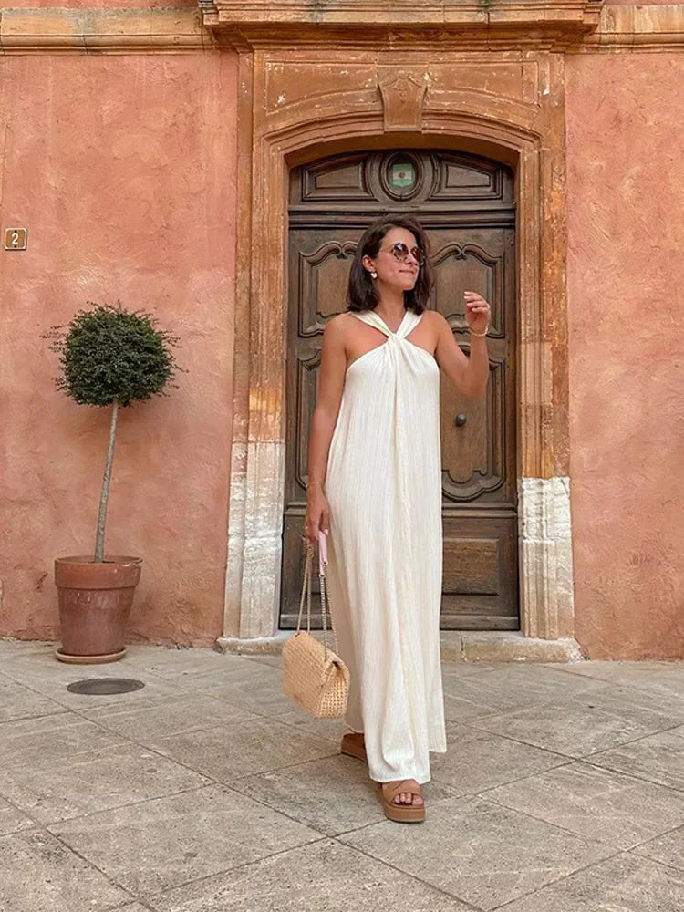 Bella Women's Maxi Dress | Lightweight, Elegant Backless Design 1