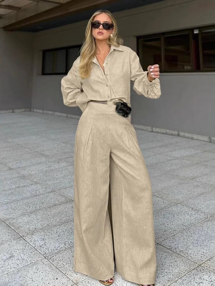 Elysia Dames Twee-Delige Set | Katoen-Linnen, Casual en Semi-Formeel 4