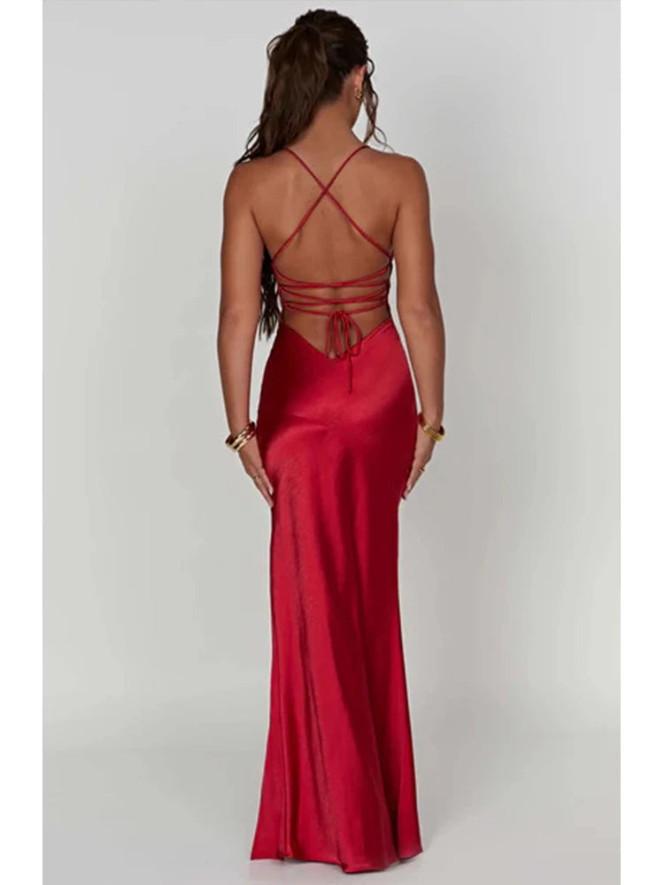 Mila Women's Maxi Jurk | Bandage Ontwerp, Chic Split Hem 3