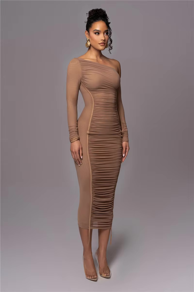 Madison Dames Midi Jurk – Chique Pasvorm, Perfect voor Bruiloften en Casual Gelegenheden 3