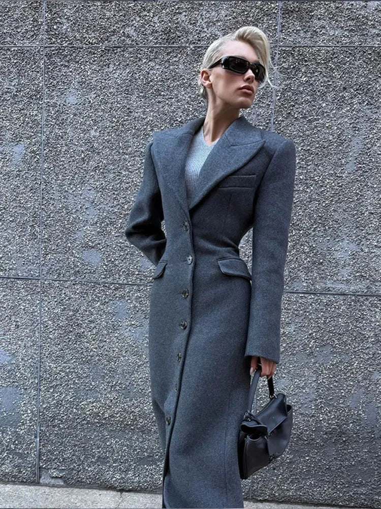 Riva Damesjas | Lange Dames Jas Winter met Flapzakken, Stijlvol en Comfortabel 7