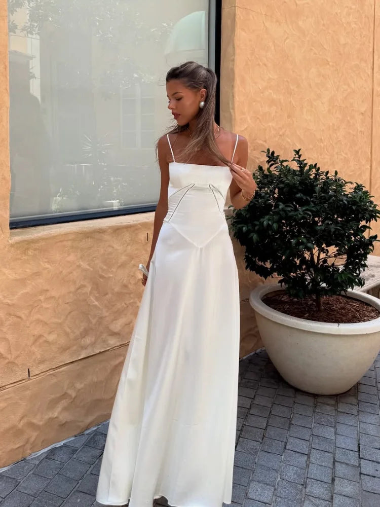 Sienna Women's Maxi Dress | Elegant Rugloze Lange Jurk van Ademend Materiaal 2