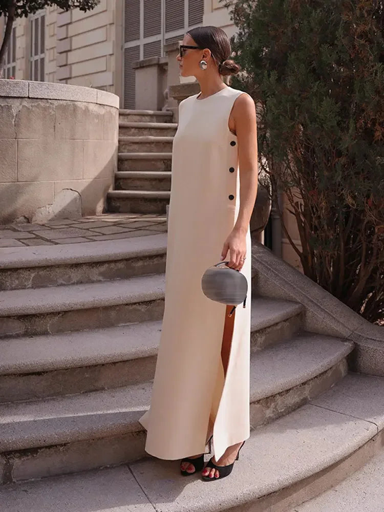 Tessa Dames Maxi Jurk | Tijdloos Mouwloos Ontwerp, Lichtgewicht Zomerjurkje 5