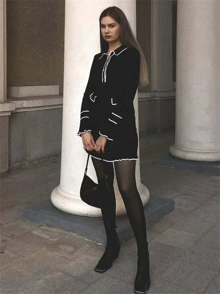 Galia Dames Ruffled Jurk | Zachte Gebreide Stof, Elegant en Veelzijdig 9