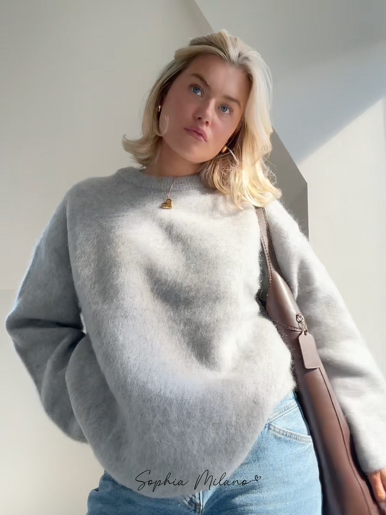 Sophia Dames Trui – Luxe Mohair Crewneck, Comfortabele Pasvorm 10
