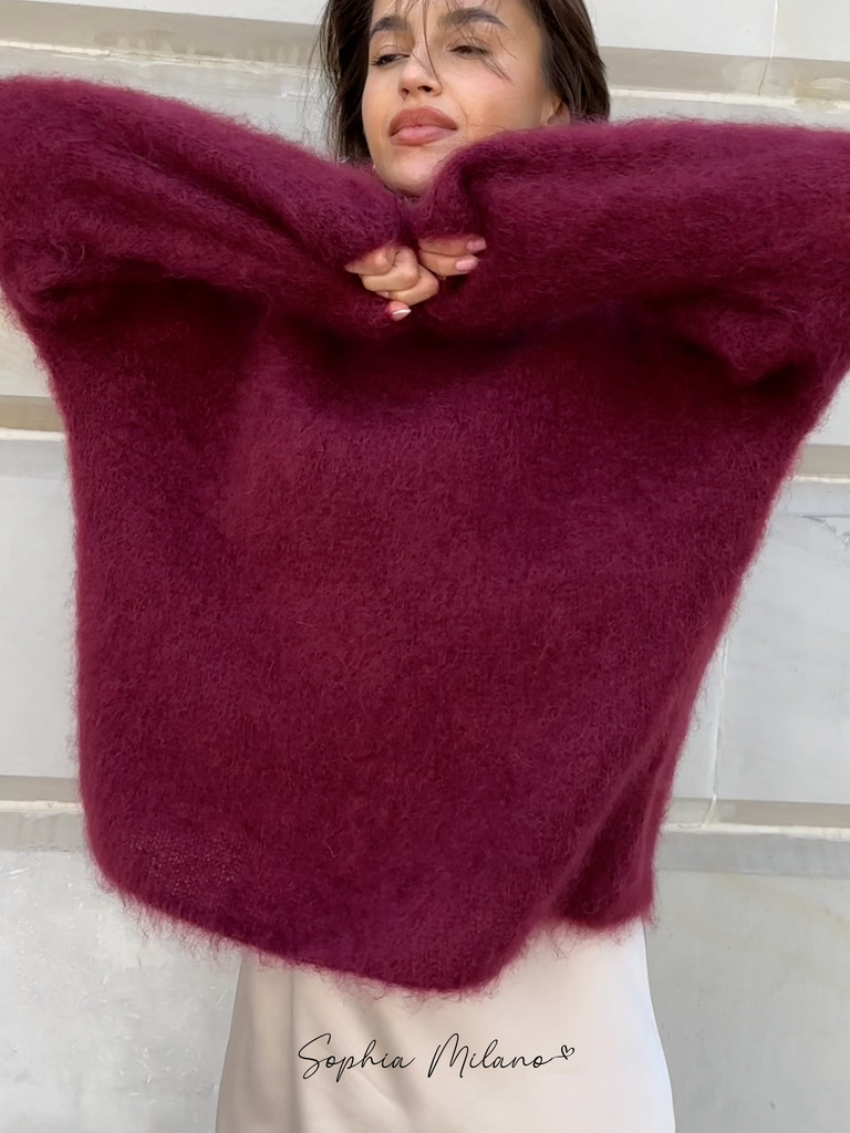 Sophia Dames Trui – Luxe Mohair Crewneck, Comfortabele Pasvorm 15