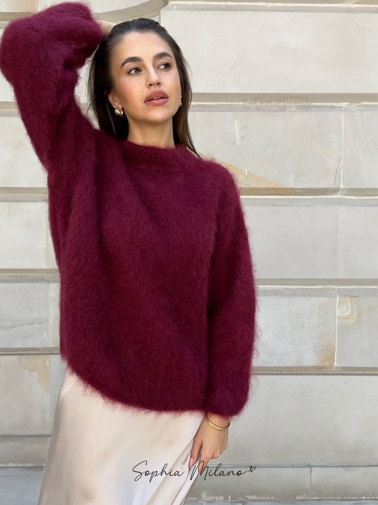 Sophia Dames Trui – Luxe Mohair Crewneck, Comfortabele Pasvorm 16