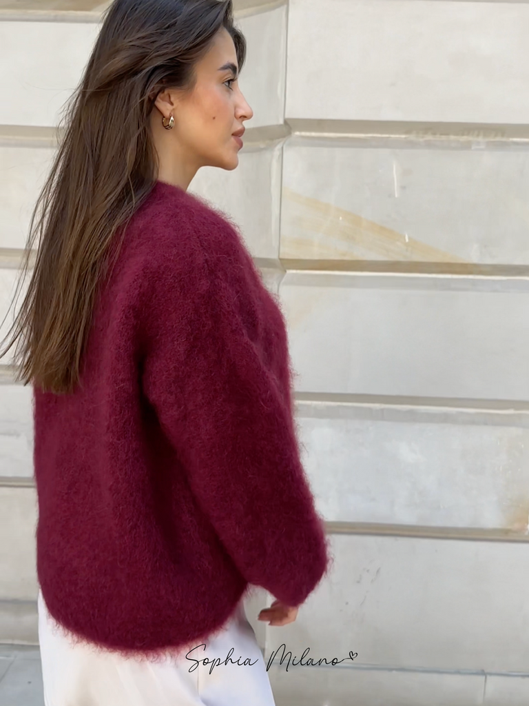 Sophia Dames Trui – Luxe Mohair Crewneck, Comfortabele Pasvorm 17