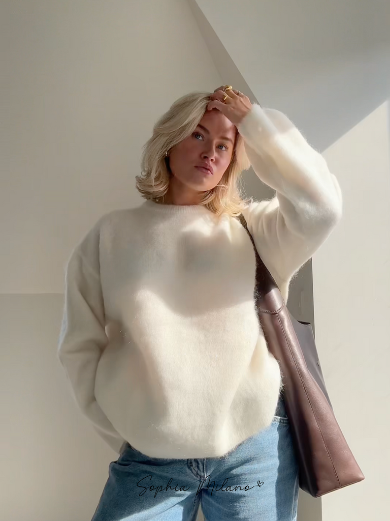 Sophia Dames Trui – Luxe Mohair Crewneck, Comfortabele Pasvorm 3