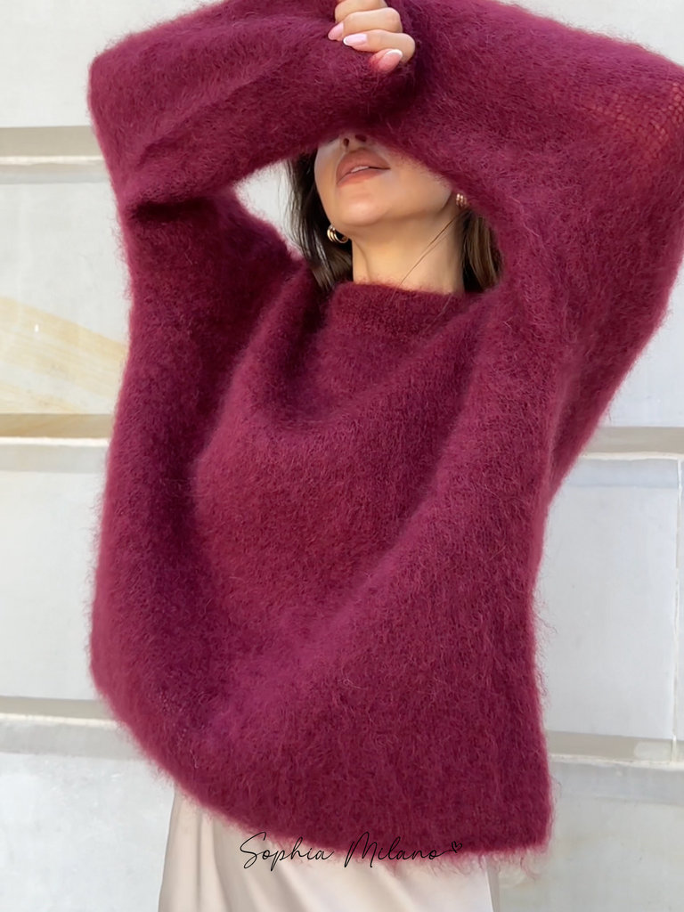 Sophia Dames Trui – Luxe Mohair Crewneck, Comfortabele Pasvorm 18