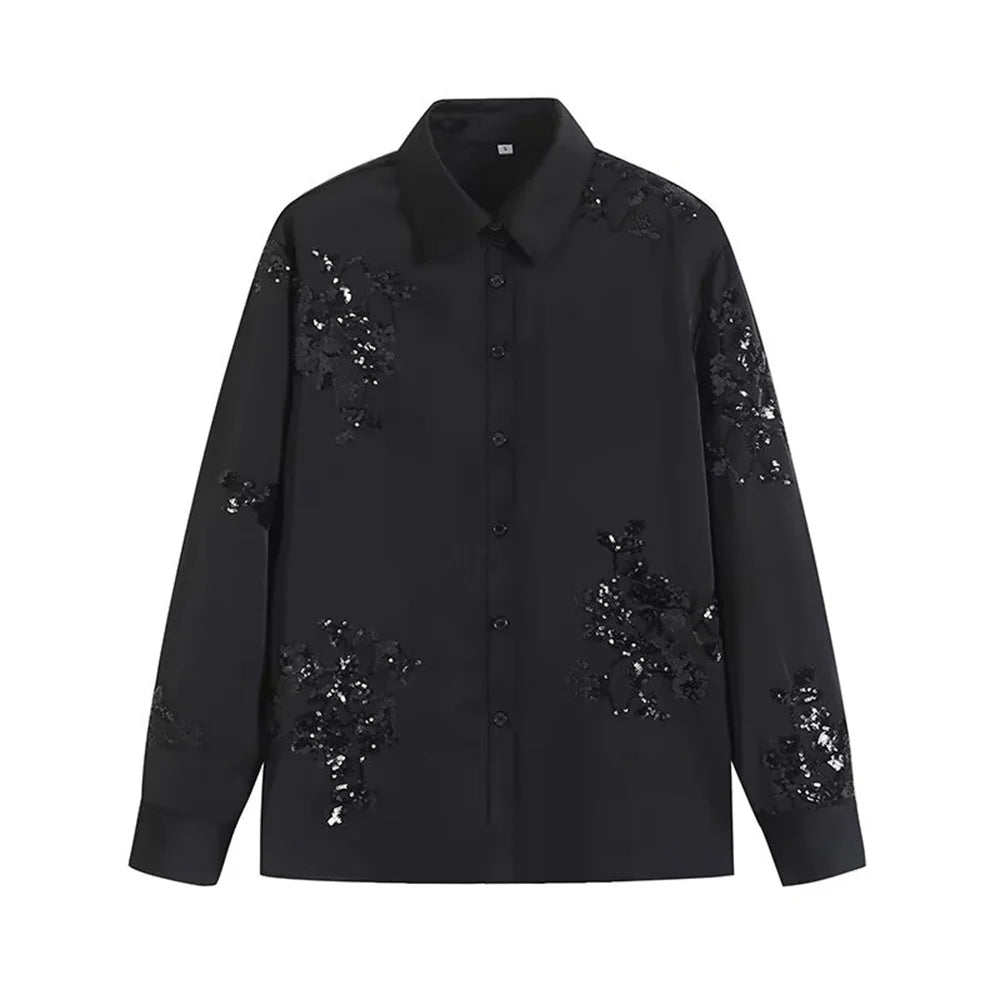 Zarb Dames Shirt en Broek Set – Geëmbroide Stijl, Slank Modern Design 1