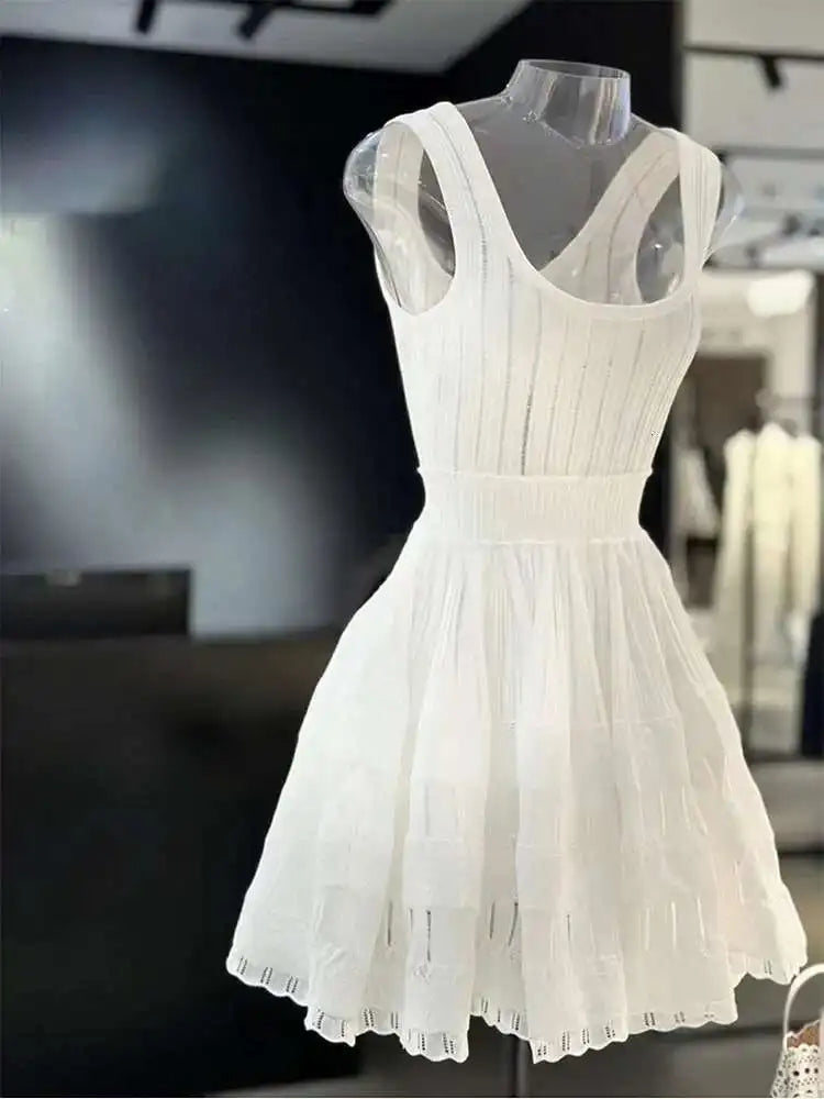 Zomerjurk Dames - Elegante Franse Stijl, Mouwloos, Ademend Materiaal 11