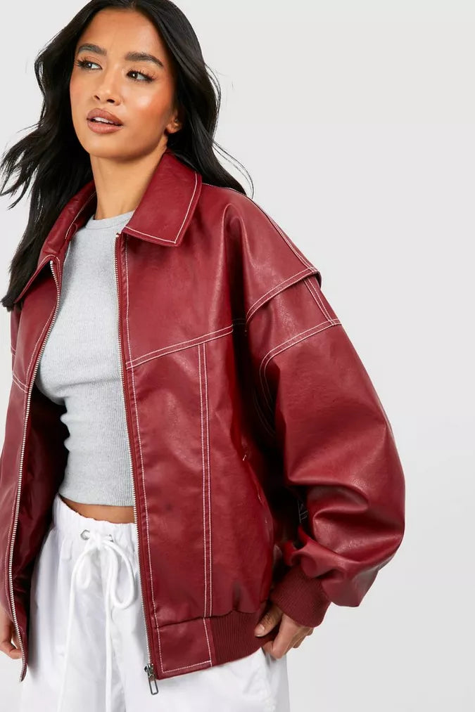 Oversized Leren Jas Dames 3