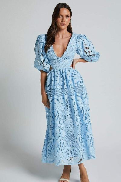 Dames Jurk V-Hals Elegant 7