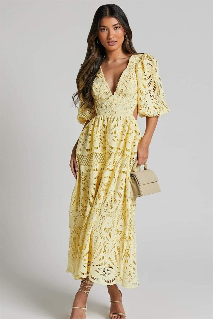 Dames Jurk V-Hals Elegant 1