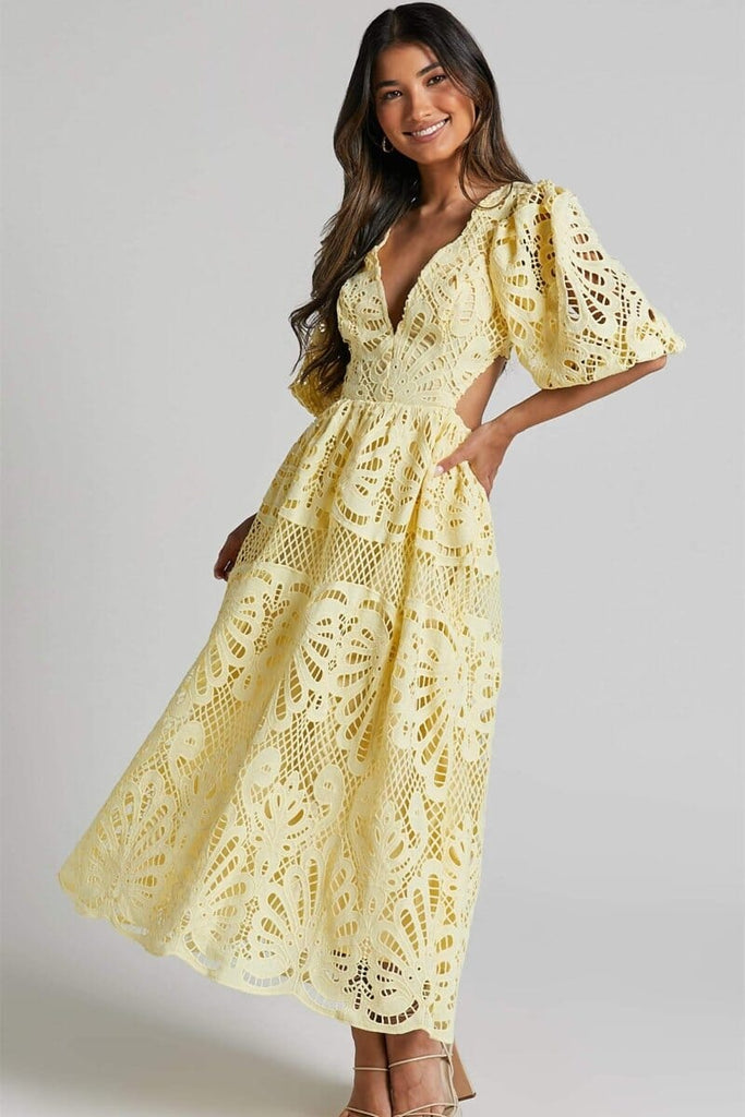 Dames Jurk V-Hals Elegant 3